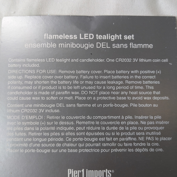 Pier One NIB Snowflake flameless LED  tealight candle holder set white g… - Picture 13 of 17